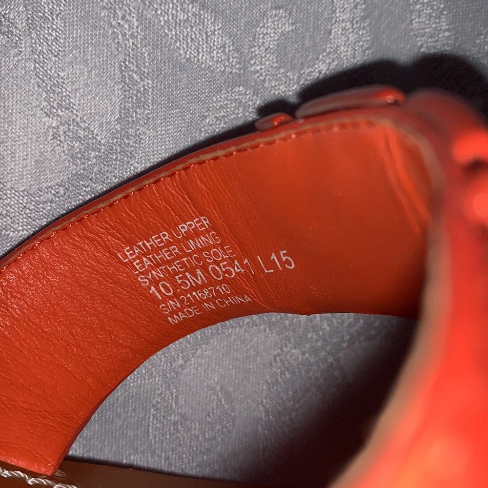 TORY BURCH Marcia Patent Toe-Ring Sandal, Brilliant Red Size 10.5M